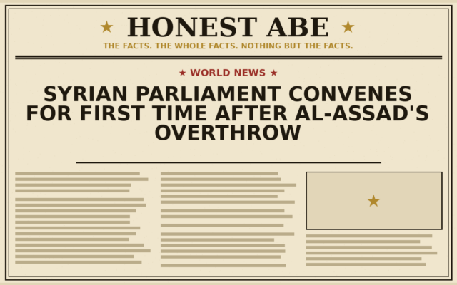 Syrian Parliament Convenes for First Time After al-Assad’s Overthrow