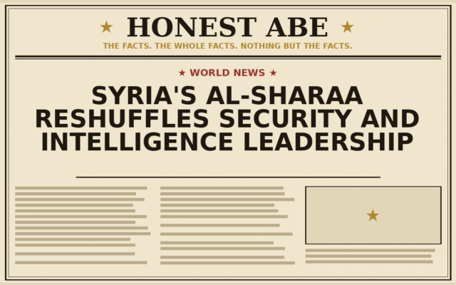 Syria’s Al-Sharaa Reshuffles Security and Intelligence Leadership