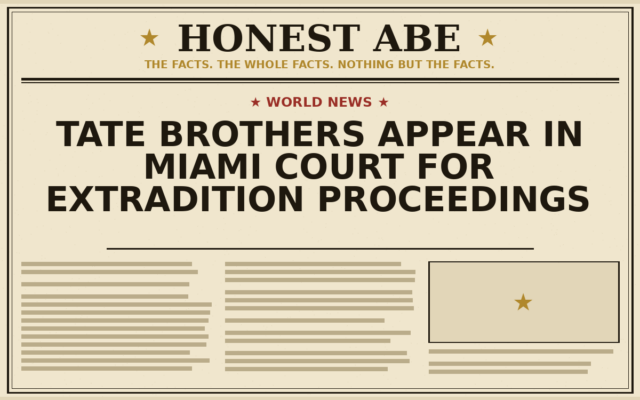 Tate Brothers Appear in Miami Court for Extradition Proceedings