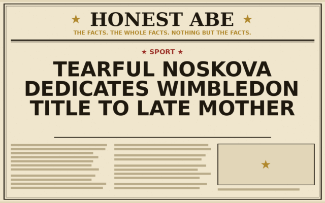 Tearful Noskova Dedicates Wimbledon Title to Late Mother