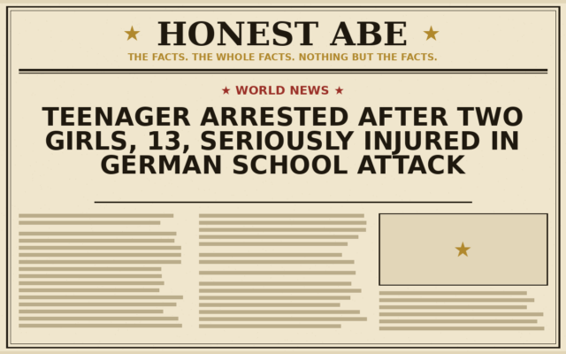 Teenager Arrested After Two Girls, 13, Seriously Injured in German School Attack