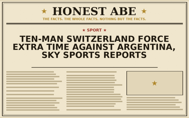 Ten-Man Switzerland Force Extra Time Against Argentina, Sky Sports Reports