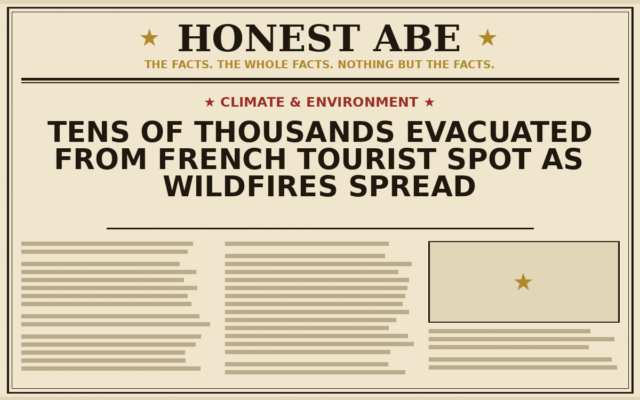 Tens of Thousands Evacuated From French Tourist Spot as Wildfires Spread
