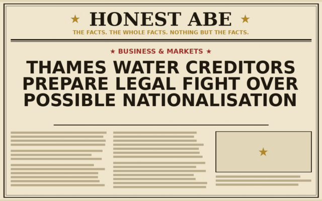 Thames Water Creditors Prepare Legal Fight Over Possible Nationalisation