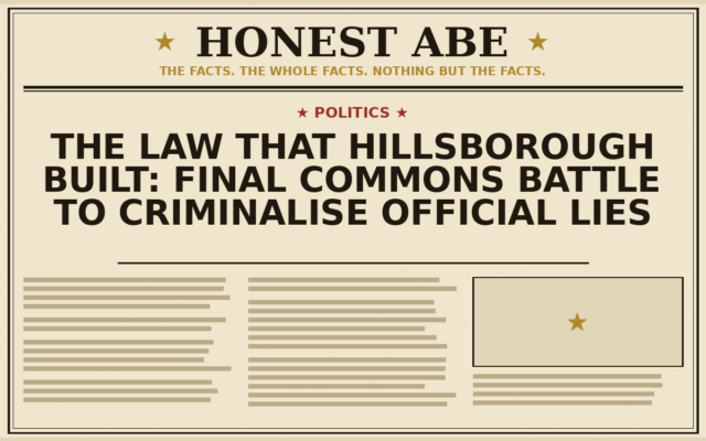 The Law That Hillsborough Built: Final Commons Battle to Criminalise Official Lies