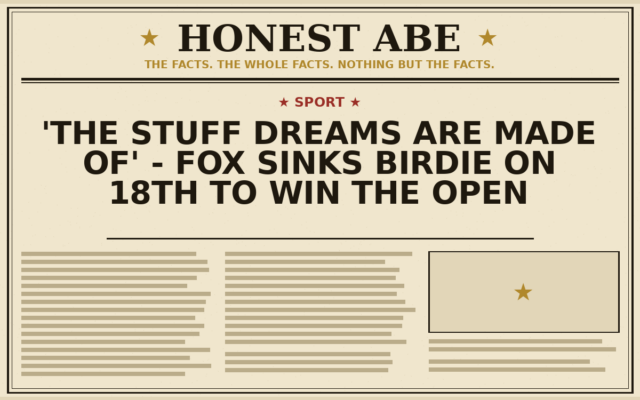 ‘The stuff dreams are made of’ – Fox sinks birdie on 18th to win The Open