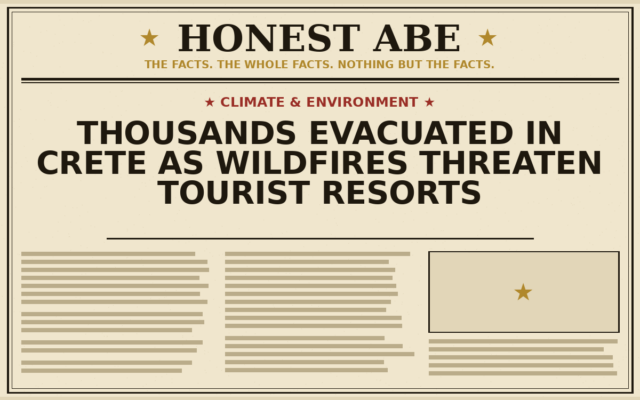 Thousands Evacuated in Crete as Wildfires Threaten Tourist Resorts