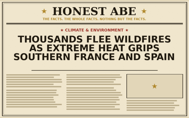 Thousands Flee Wildfires as Extreme Heat Grips Southern France and Spain