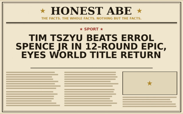 Tim Tszyu Beats Errol Spence Jr in 12-Round Epic, Eyes World Title Return
