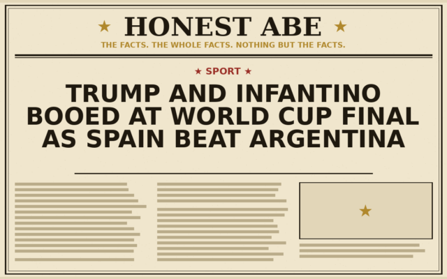 Trump and Infantino Booed at World Cup Final as Spain Beat Argentina