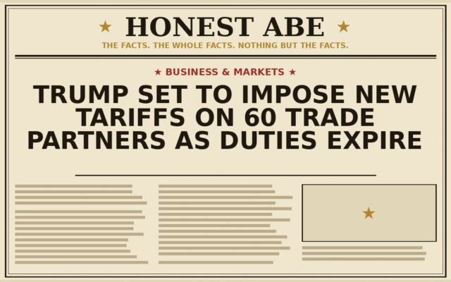 Trump Set to Impose New Tariffs on 60 Trade Partners as Duties Expire