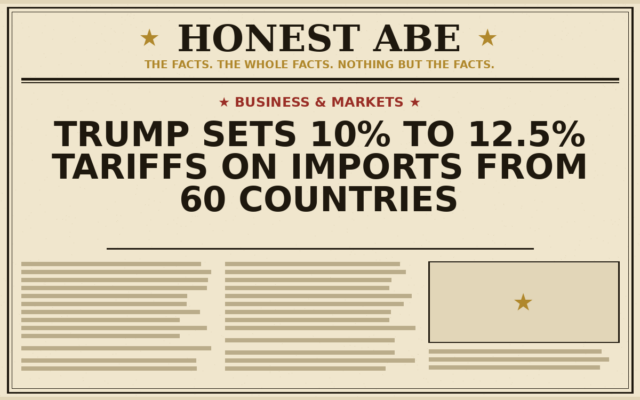Trump Sets 10% to 12.5% Tariffs on Imports From 60 Countries