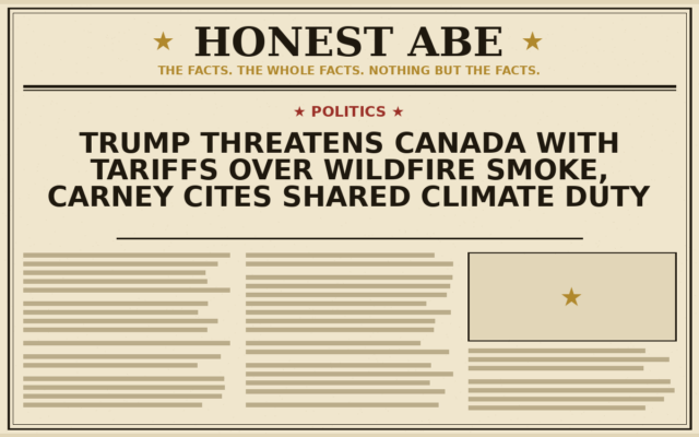 Trump Threatens Canada With Tariffs Over Wildfire Smoke, Carney Cites Shared Climate Duty