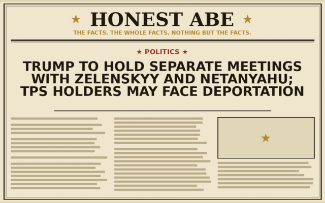 Trump to Hold Separate Meetings With Zelenskyy and Netanyahu; TPS Holders May Face Deportation