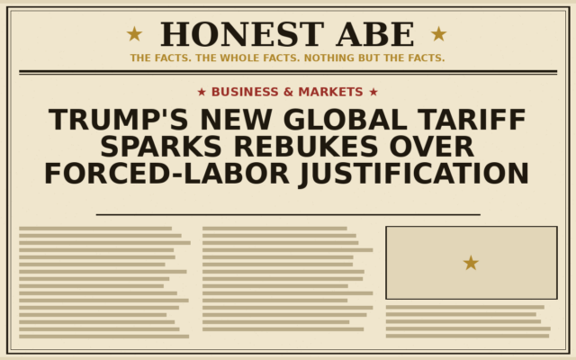 Trump’s New Global Tariff Sparks Rebukes Over Forced-Labor Justification
