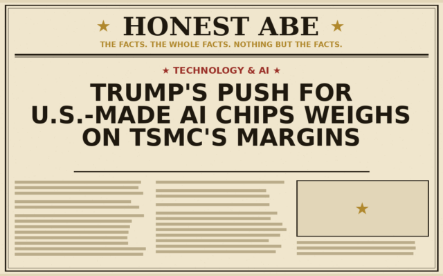 Trump’s Push for U.S.-Made AI Chips Weighs on TSMC’s Margins