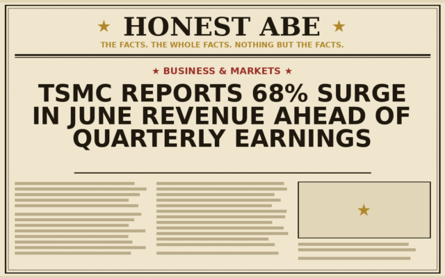TSMC Reports 68% Surge in June Revenue Ahead of Quarterly Earnings