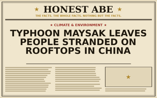 Typhoon Maysak Leaves People Stranded on Rooftops in China