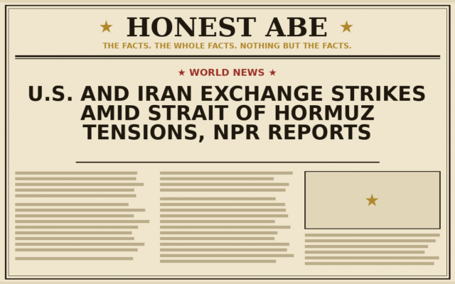 U.S. and Iran Exchange Strikes Amid Strait of Hormuz Tensions, NPR Reports