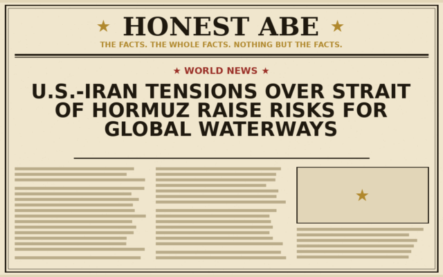 U.S.-Iran Tensions Over Strait of Hormuz Raise Risks for Global Waterways