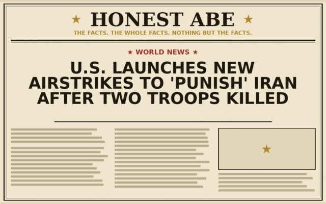 U.S. Launches New Airstrikes to ‘Punish’ Iran After Two Troops Killed