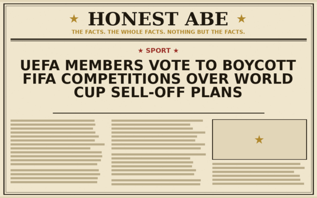 UEFA Members Vote to Boycott FIFA Competitions Over World Cup Sell-Off Plans