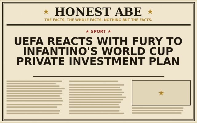 UEFA Reacts With Fury to Infantino’s World Cup Private Investment Plan