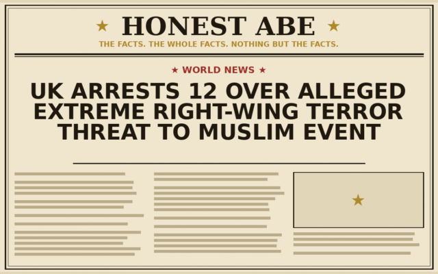 UK Arrests 12 Over Alleged Extreme Right-Wing Terror Threat to Muslim Event