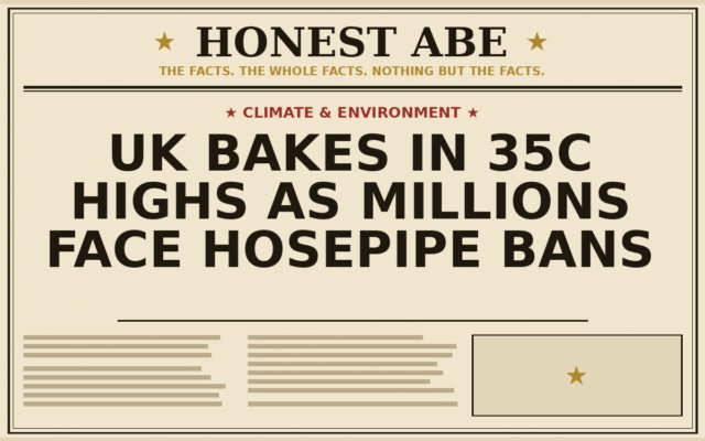 UK Bakes in 35C Highs as Millions Face Hosepipe Bans