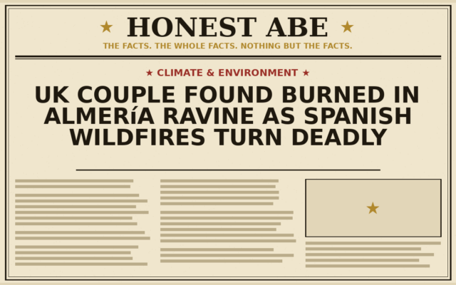 UK Couple Found Burned in Almería Ravine as Spanish Wildfires Turn Deadly