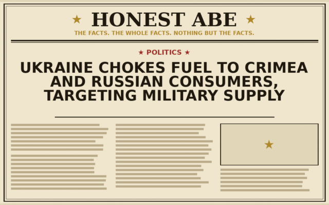 Ukraine Chokes Fuel to Crimea and Russian Consumers, Targeting Military Supply