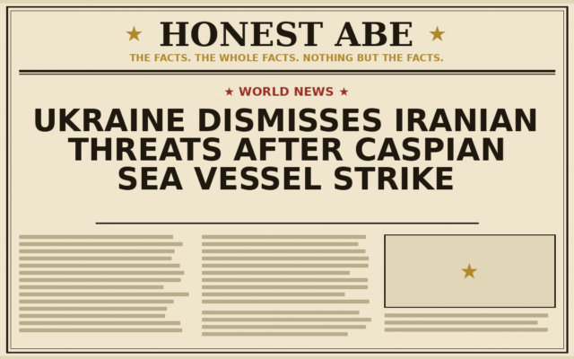 Ukraine Dismisses Iranian Threats After Caspian Sea Vessel Strike
