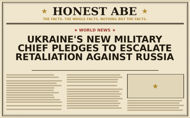 Ukraine’s New Military Chief Pledges to Escalate Retaliation Against Russia