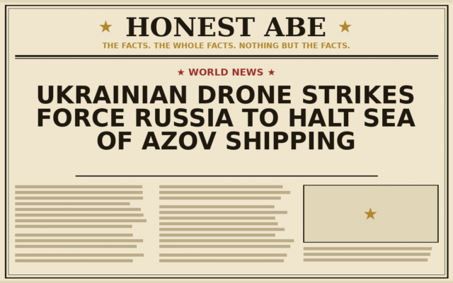 Ukrainian Drone Strikes Force Russia to Halt Sea of Azov Shipping