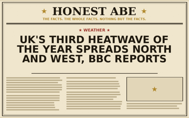 UK’s Third Heatwave of the Year Spreads North and West, BBC Reports