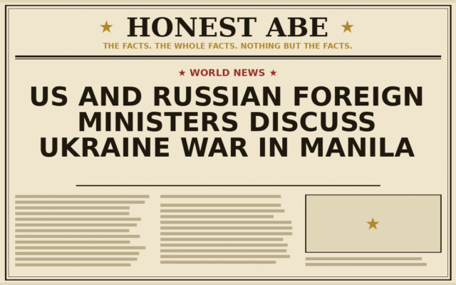 US and Russian Foreign Ministers Discuss Ukraine War in Manila