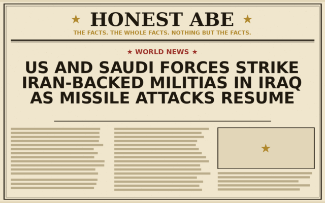 US and Saudi Forces Strike Iran-Backed Militias in Iraq as Missile Attacks Resume