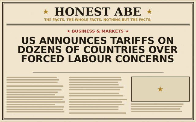 US Announces Tariffs on Dozens of Countries Over Forced Labour Concerns
