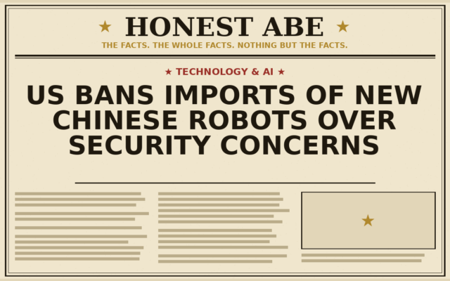 US Bans Imports of New Chinese Robots Over Security Concerns