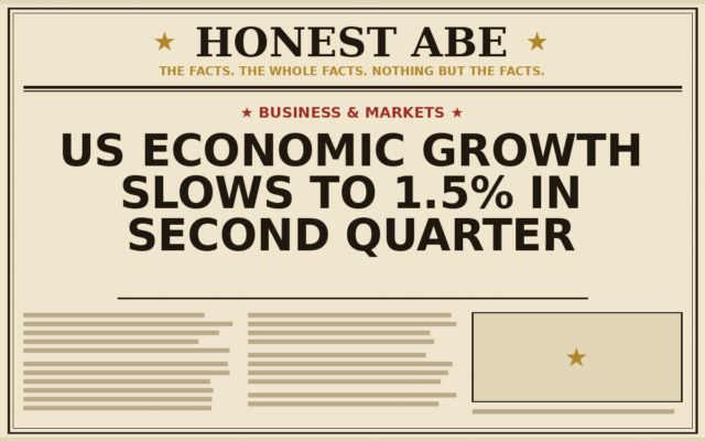 US Economic Growth Slows to 1.5% in Second Quarter