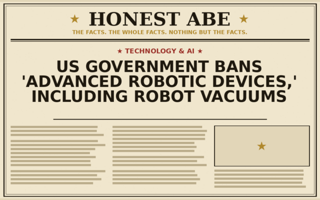 US Government Bans ‘Advanced Robotic Devices,’ Including Robot Vacuums