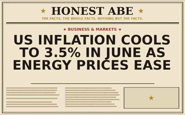 US Inflation Cools to 3.5% in June as Energy Prices Ease