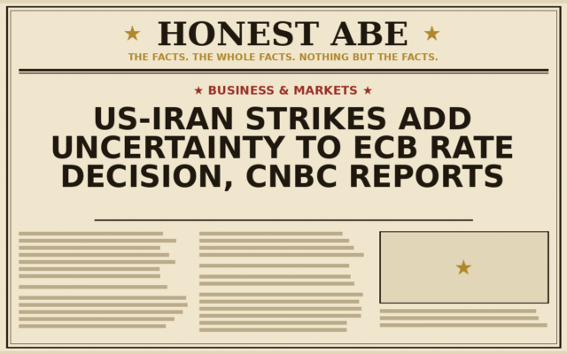 US-Iran Strikes Add Uncertainty to ECB Rate Decision, CNBC Reports