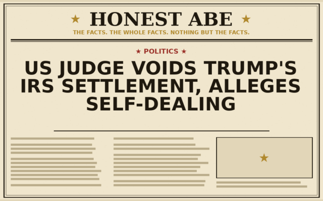 US Judge Voids Trump’s IRS Settlement, Alleges Self-Dealing