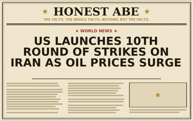 US Launches 10th Round of Strikes on Iran as Oil Prices Surge