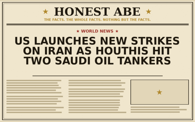 US Launches New Strikes on Iran as Houthis Hit Two Saudi Oil Tankers