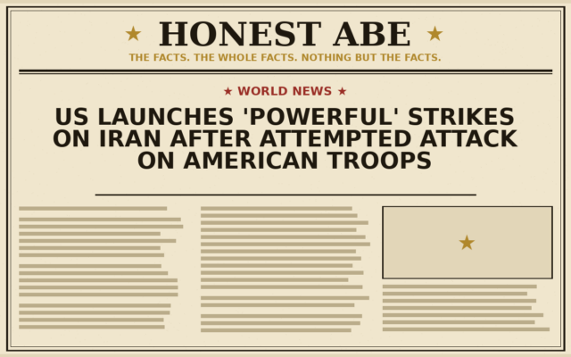 US Launches ‘Powerful’ Strikes on Iran After Attempted Attack on American Troops