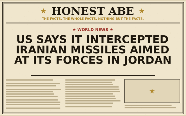 US Says It Intercepted Iranian Missiles Aimed at Its Forces in Jordan