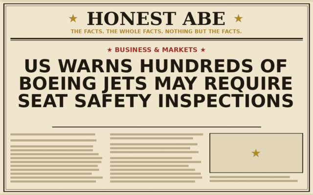 US Warns Hundreds of Boeing Jets May Require Seat Safety Inspections