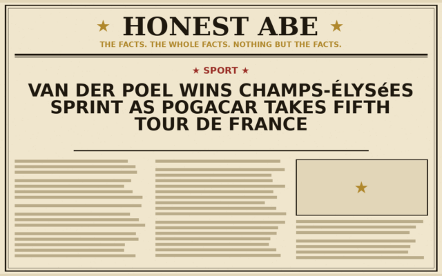 Van der Poel Wins Champs-Élysées Sprint as Pogacar Takes Fifth Tour de France